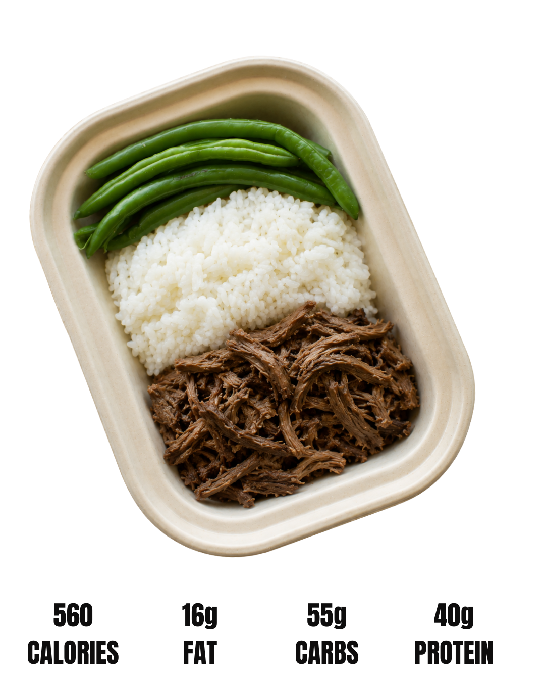 NO MERCY FUEL // JASMINE RICE : CHOICE OF PROTEIN, ORGANIC GREEN BEANS