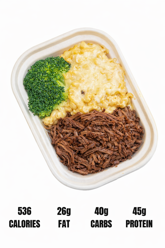 GRASS FINISHED SHREDDED BEEF AND KERRYGOLD CHEDDAR MAC BOWL