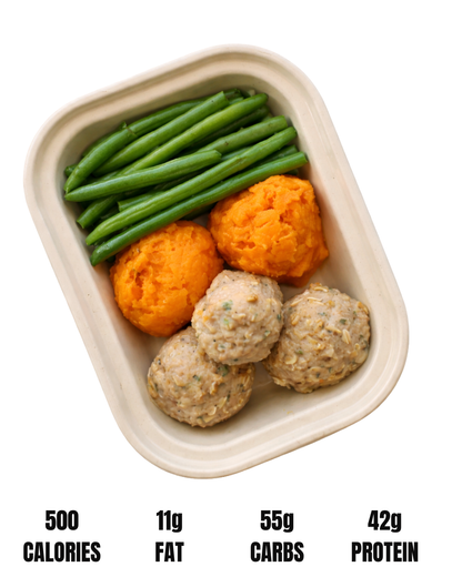 NO MERCY FUEL // SWEET POTATO : CHOICE OF PROTEIN, ORGANIC GREEN BEANS