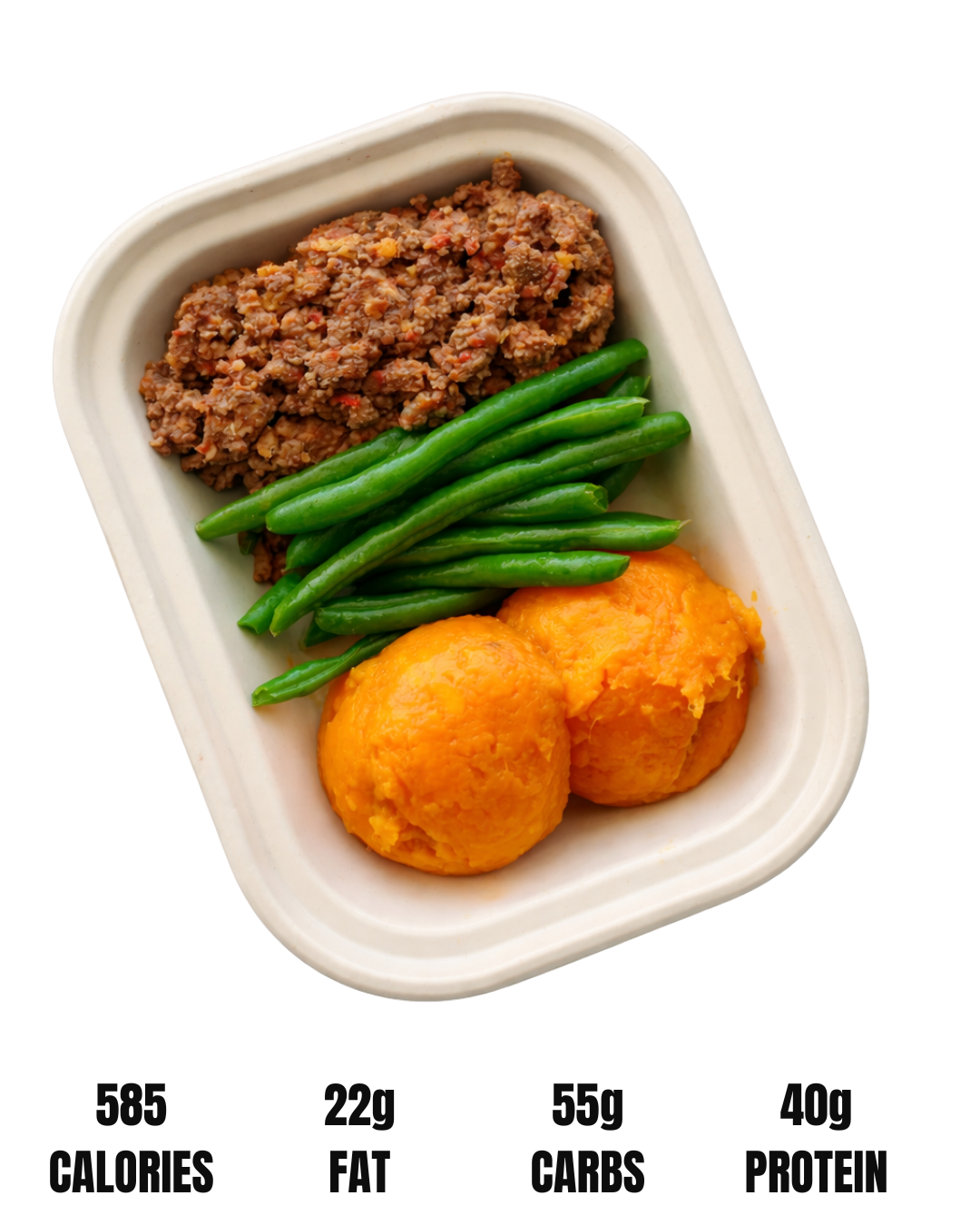 NO MERCY FUEL // SWEET POTATO : CHOICE OF PROTEIN, ORGANIC GREEN BEANS