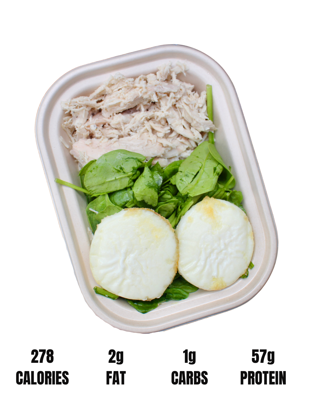 ZERO MERCY STACK- ULTRA LEAN PULLED CHICKEN + EGG WHITES