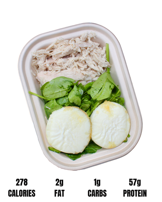 ZERO MERCY STACK- ULTRA LEAN PULLED CHICKEN + EGG WHITES