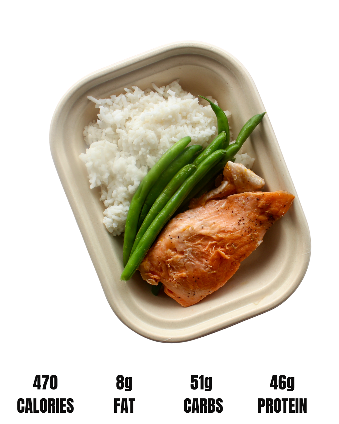 NO MERCY FUEL // JASMINE RICE : CHOICE OF PROTEIN, ORGANIC GREEN BEANS