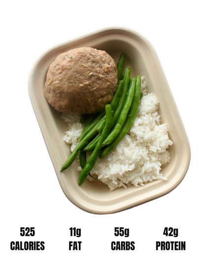 NO MERCY FUEL // JASMINE RICE : CHOICE OF PROTEIN, ORGANIC GREEN BEANS