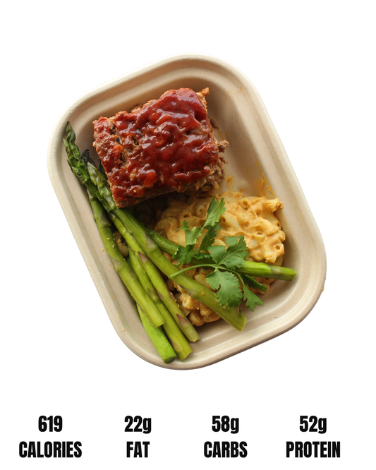 ORGANIC MEATLOAF WITH KERRYGOLD MAC AND CHEESE