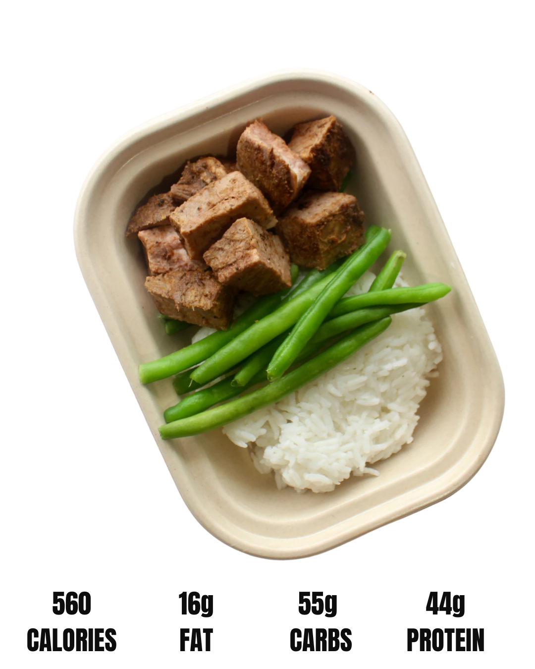 NO MERCY FUEL // JASMINE RICE : CHOICE OF PROTEIN, ORGANIC GREEN BEANS