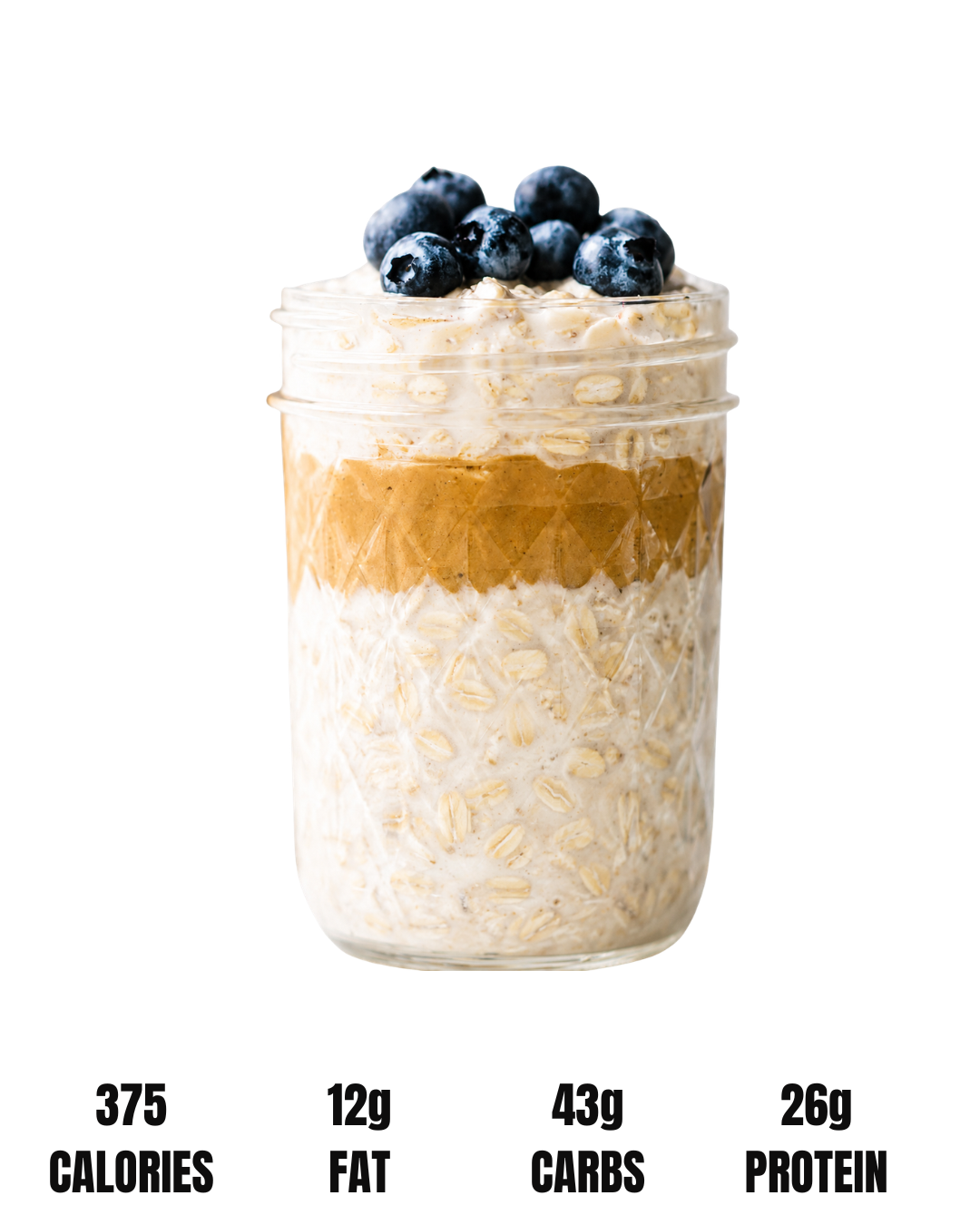 PROTEIN OATS WITH PEANUT BUTTER AND WILD BLUEBERRIES
